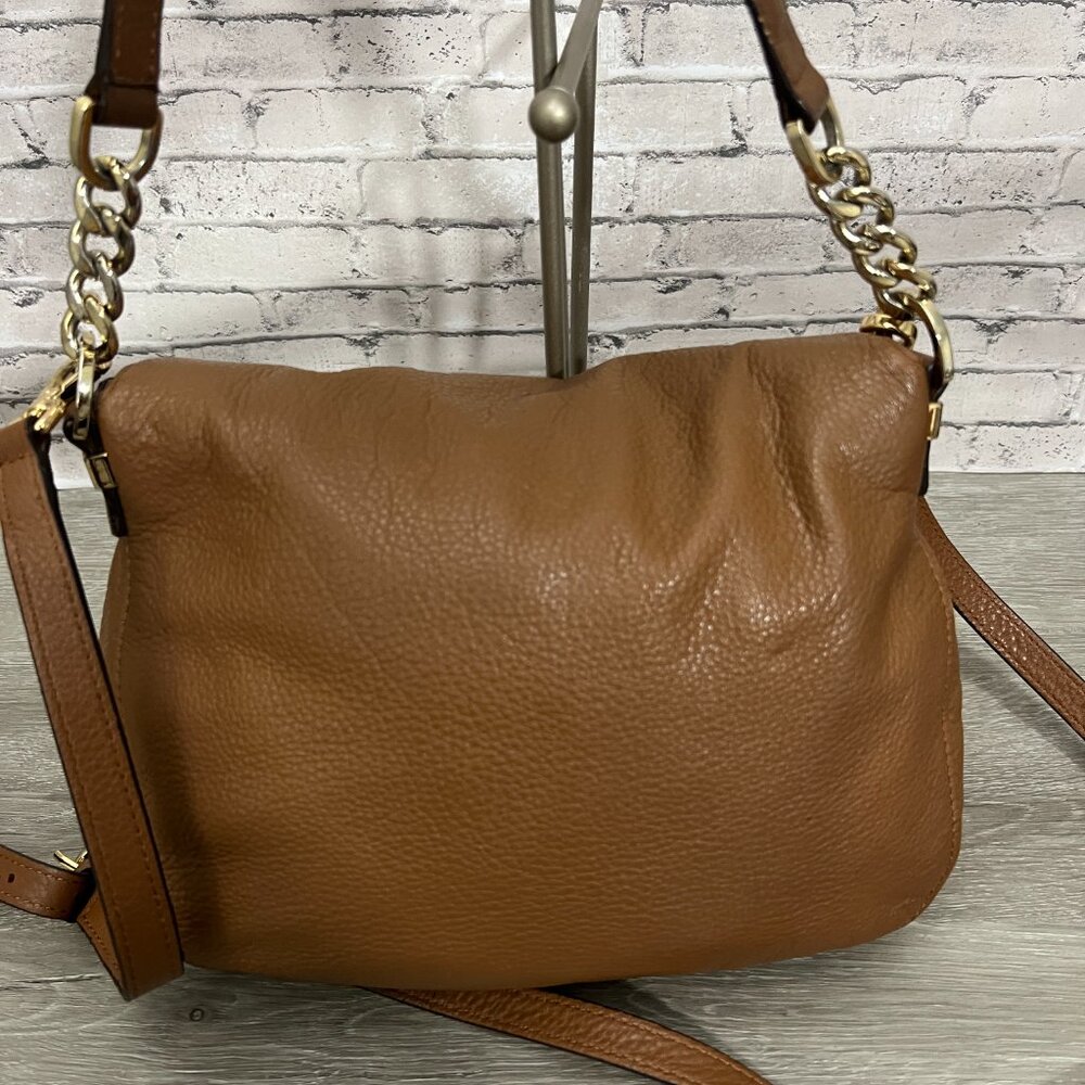Michael Kors Bedford Convertible Tasseled Soft Leather Shoulder Bag Medium Brown - Picture 2 of 8